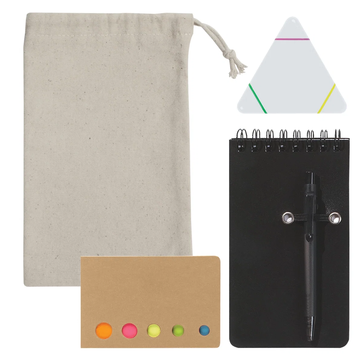 Individual items laid out flat for a full overview