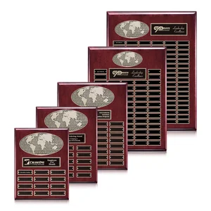 World Globe Perpetual Plaque With Separate Backing And Color Choices