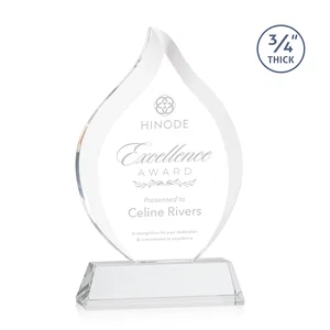 Starfire Crystal Flame Award on Tall Tapered Base