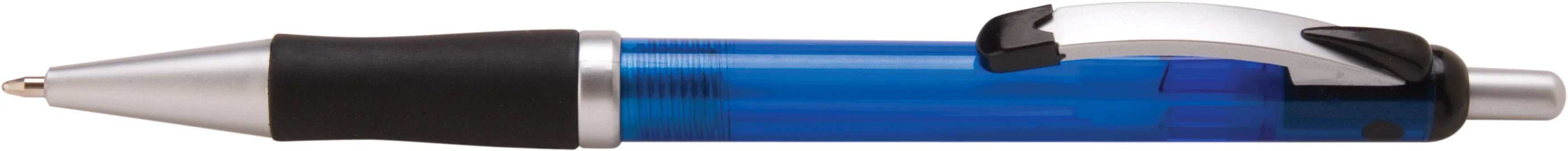 Worthington Translucent-Barrel Pen. Translucent plastic pen with rubberized grip for offices and trade shows, view 2