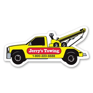 Wrecker Tow Truck Shaped Full Color Magnet