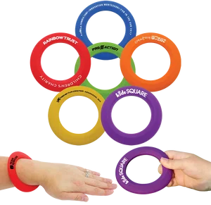 Customizable Silicone Stress Wrist Disc and Throwing Toy
