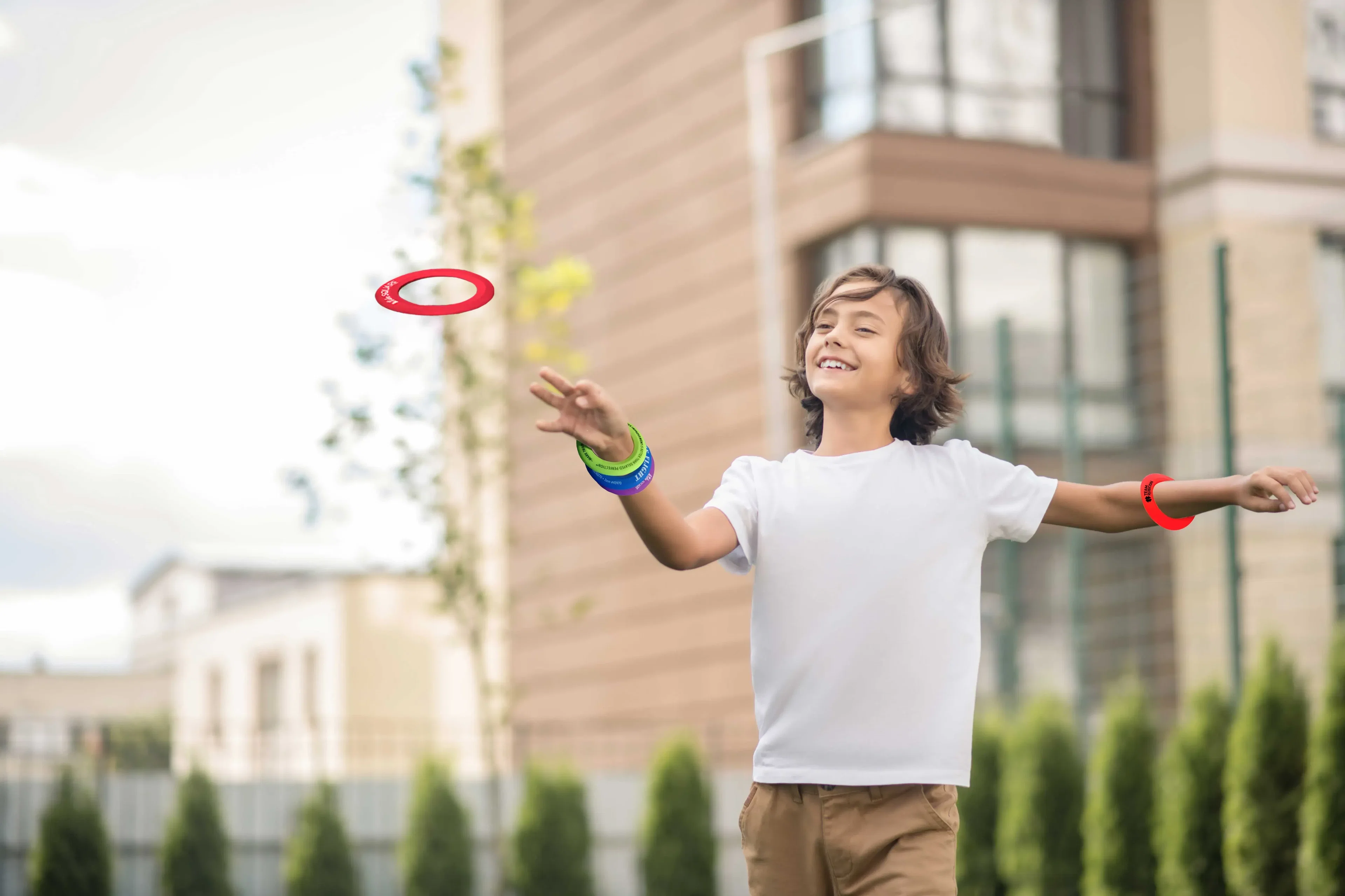 Customizable Silicone Stress Wrist Disc and Throwing Toy — view 2