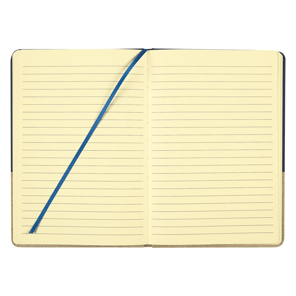 Notebook resting on a desk during a meeting