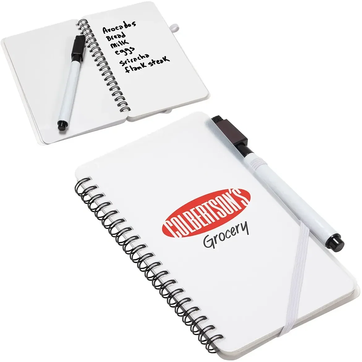 Write and Wipe custom branded erasable jotter notebook with logo area