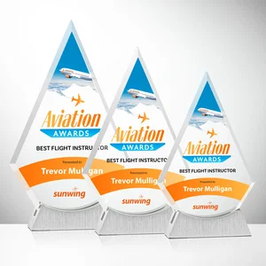 Starfire Crystal Diamond Award on an Aluminum Base