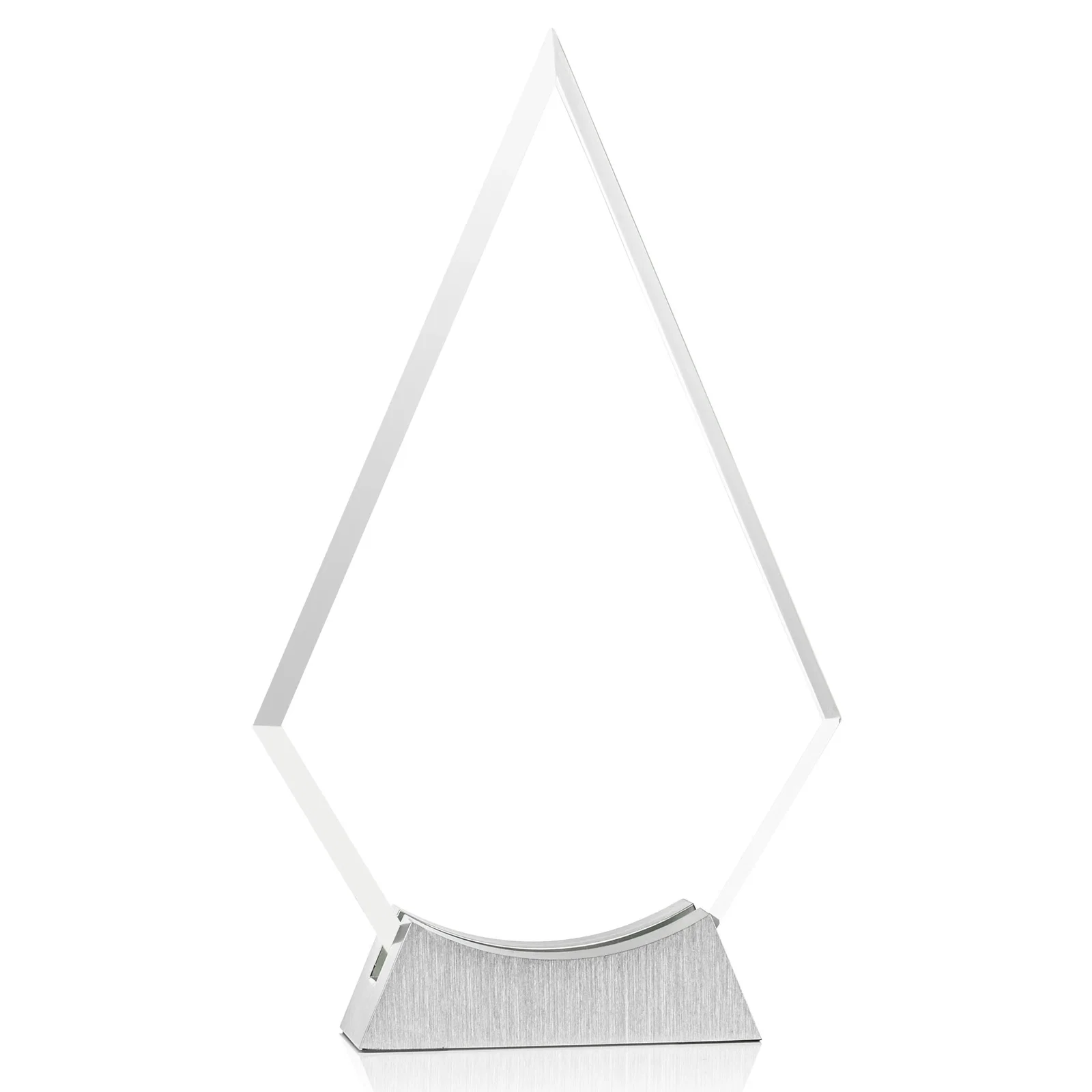 Personalized Starfire Crystal Diamond Award on an Aluminum Base for employee recognition