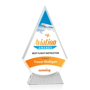 Starfire Crystal Diamond Award on an Aluminum Base
