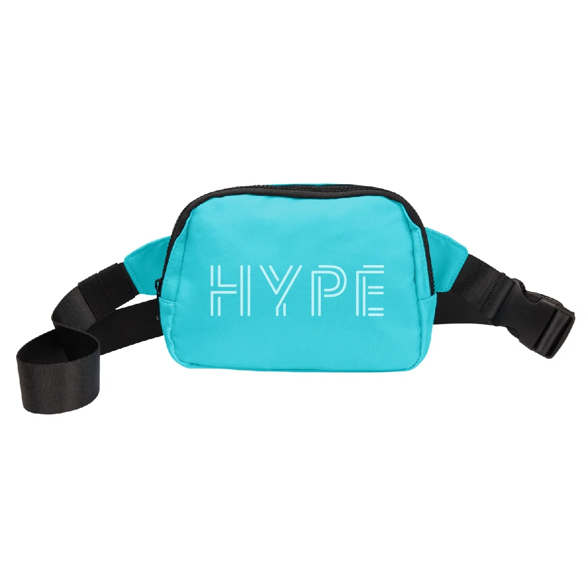 Compact waist bag shown in full showing the main pocket clearly