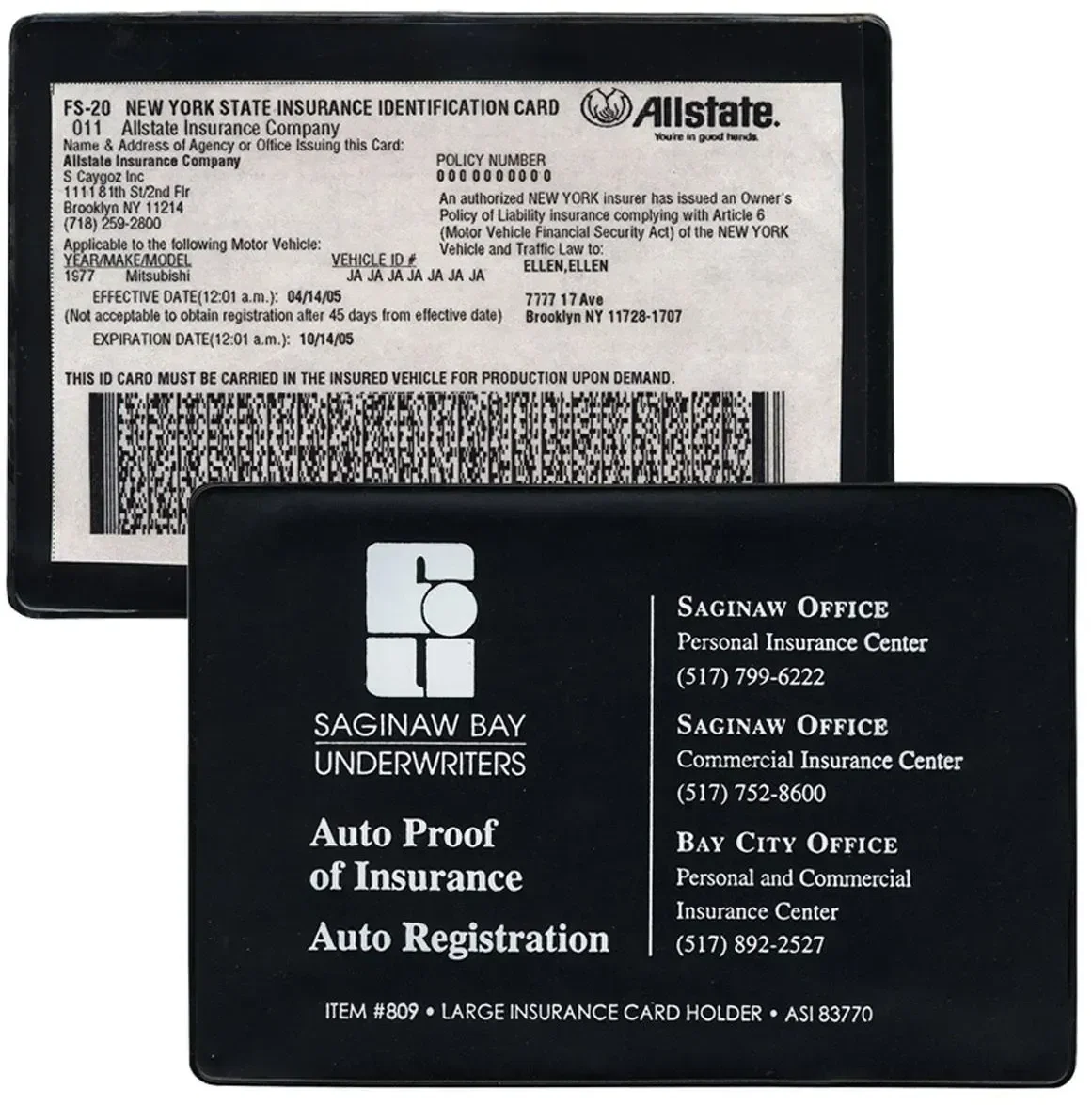 XL Large Insurance Card Holder — view 2