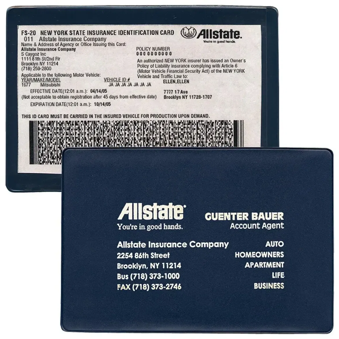 XL Large Insurance Card Holder — view 4