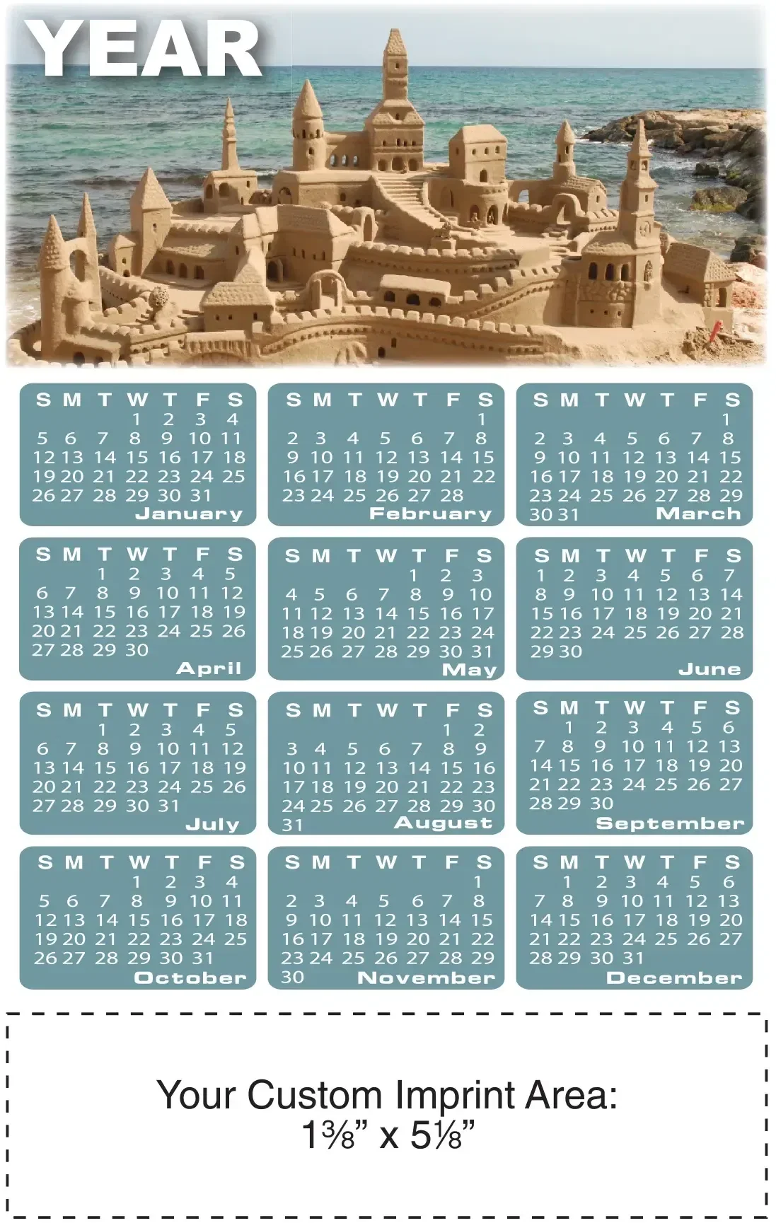 Custom Logo Magnetic Calendars — view 3