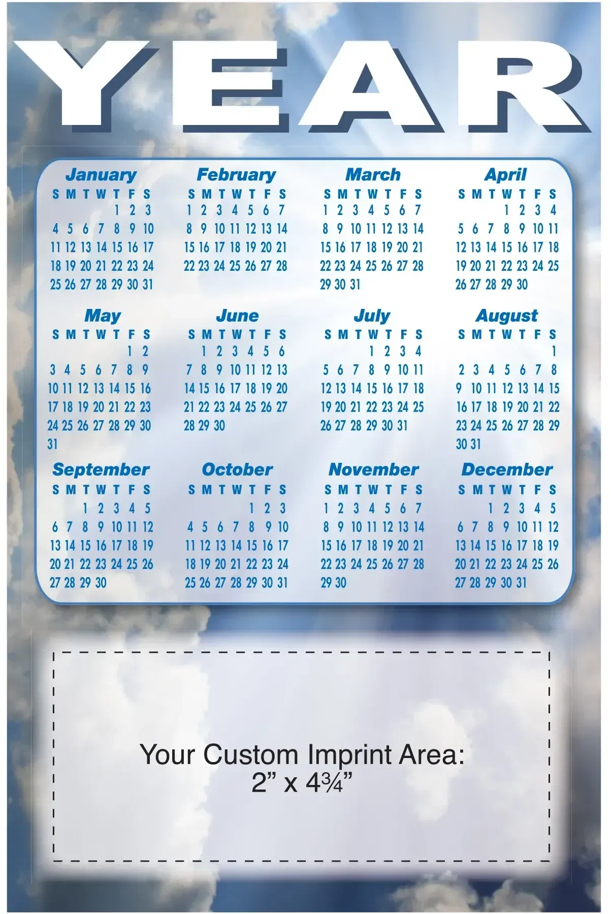 Custom Logo Magnetic Calendars — view 4