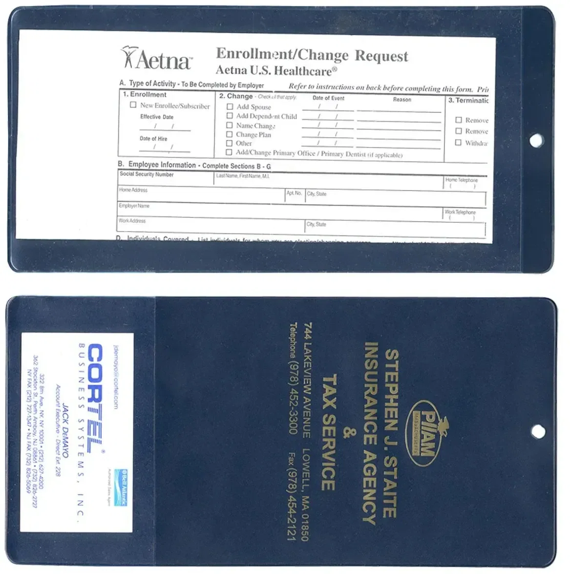 Custom Branded XL Policy Holder with Extra Pocket — view 2