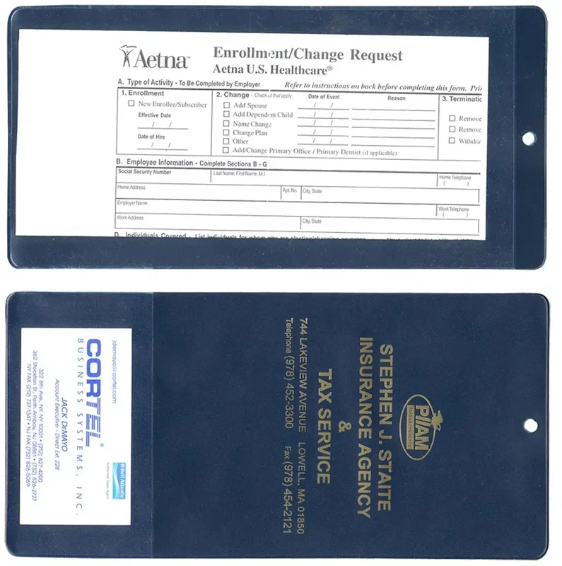 Custom Branded XL Policy Holder with Extra Pocket — view 2