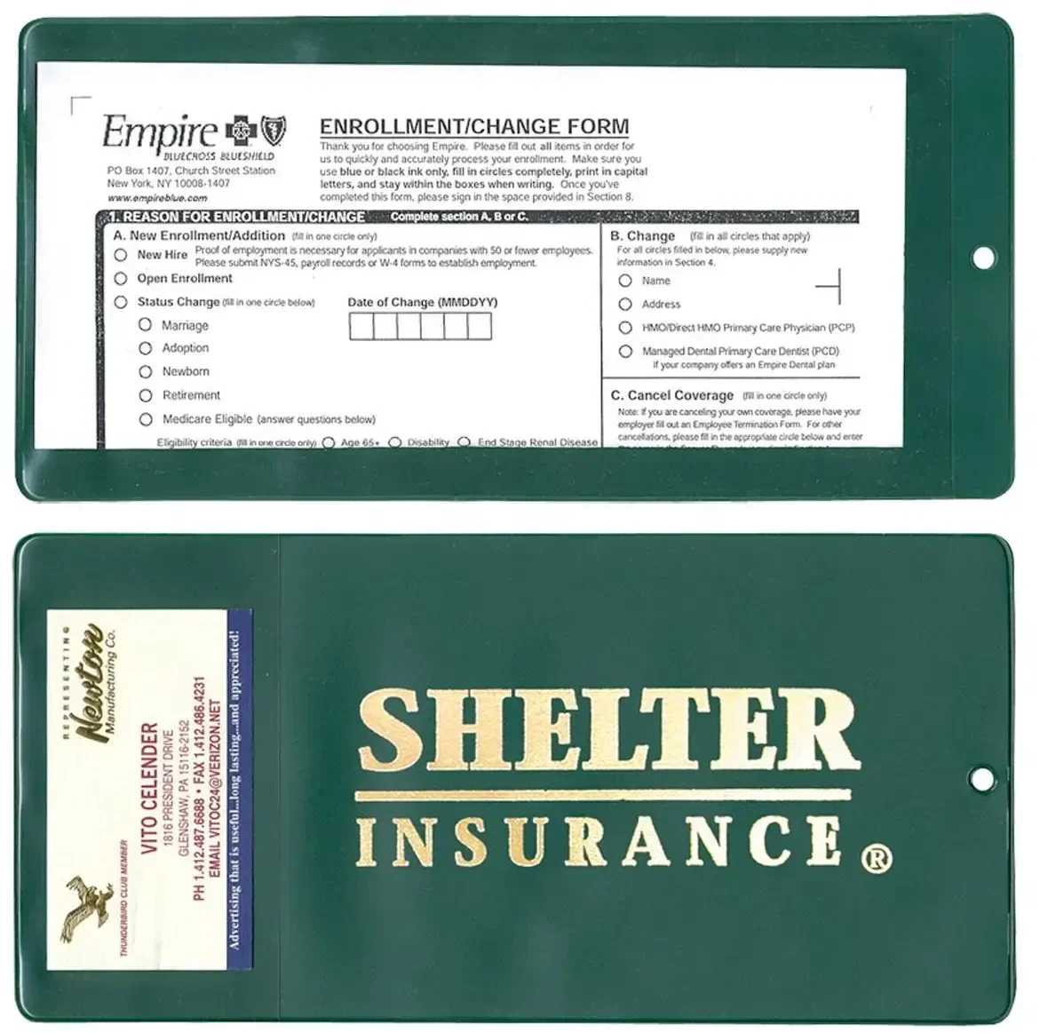 Custom Branded XL Policy Holder with Extra Pocket — view 4