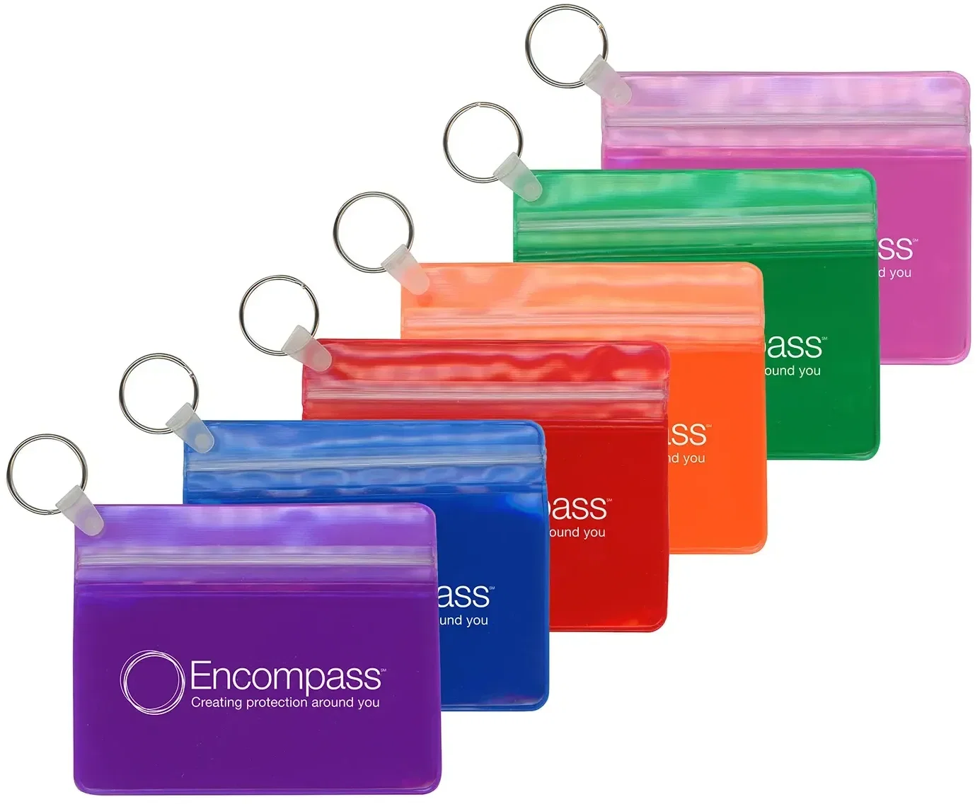 Custom Branded XL Waterproof Wallet with Key Ring — view 2