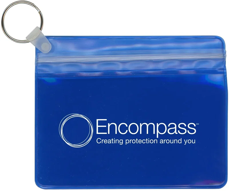 Custom Branded XL Waterproof Wallet with Key Ring — view 4