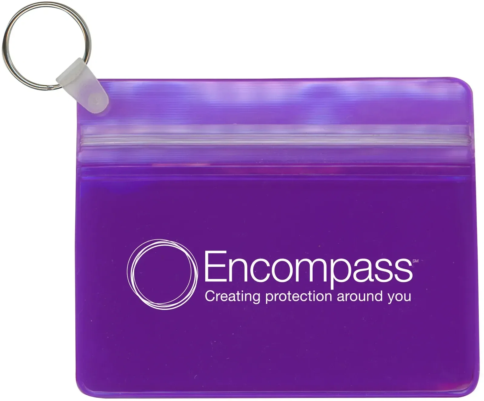Custom Branded XL Waterproof Wallet with Key Ring — view 7