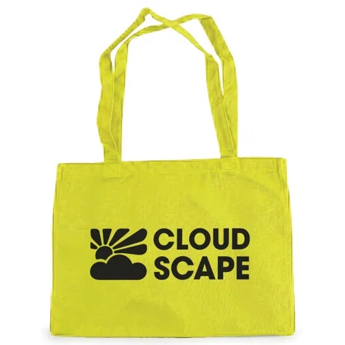 Reusable grocery tote bag color swatch, eco-friendly branded shopping bag
