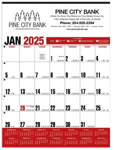 Custom Yearly Recordยฎ Red Calendar