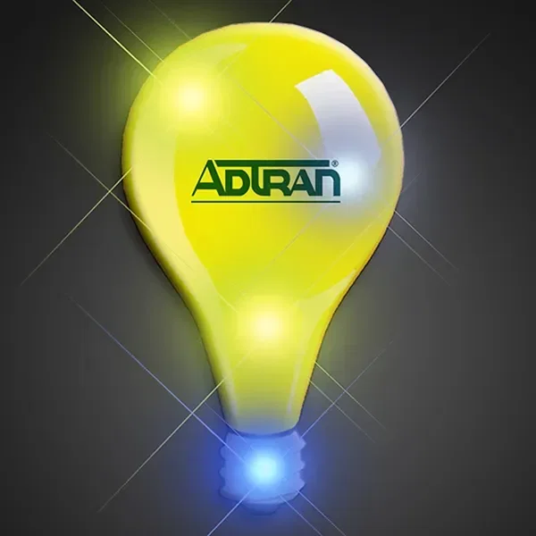 Yellow Light Bulb Flashing Lapel Pins — view 2