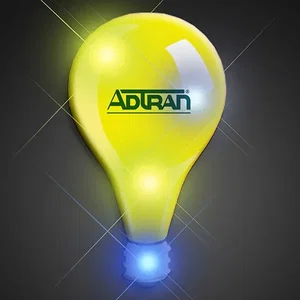 Yellow Light Bulb Flashing Lapel Pins
