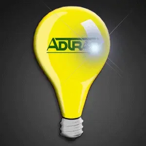 Yellow Light Bulb Flashing Lapel Pins