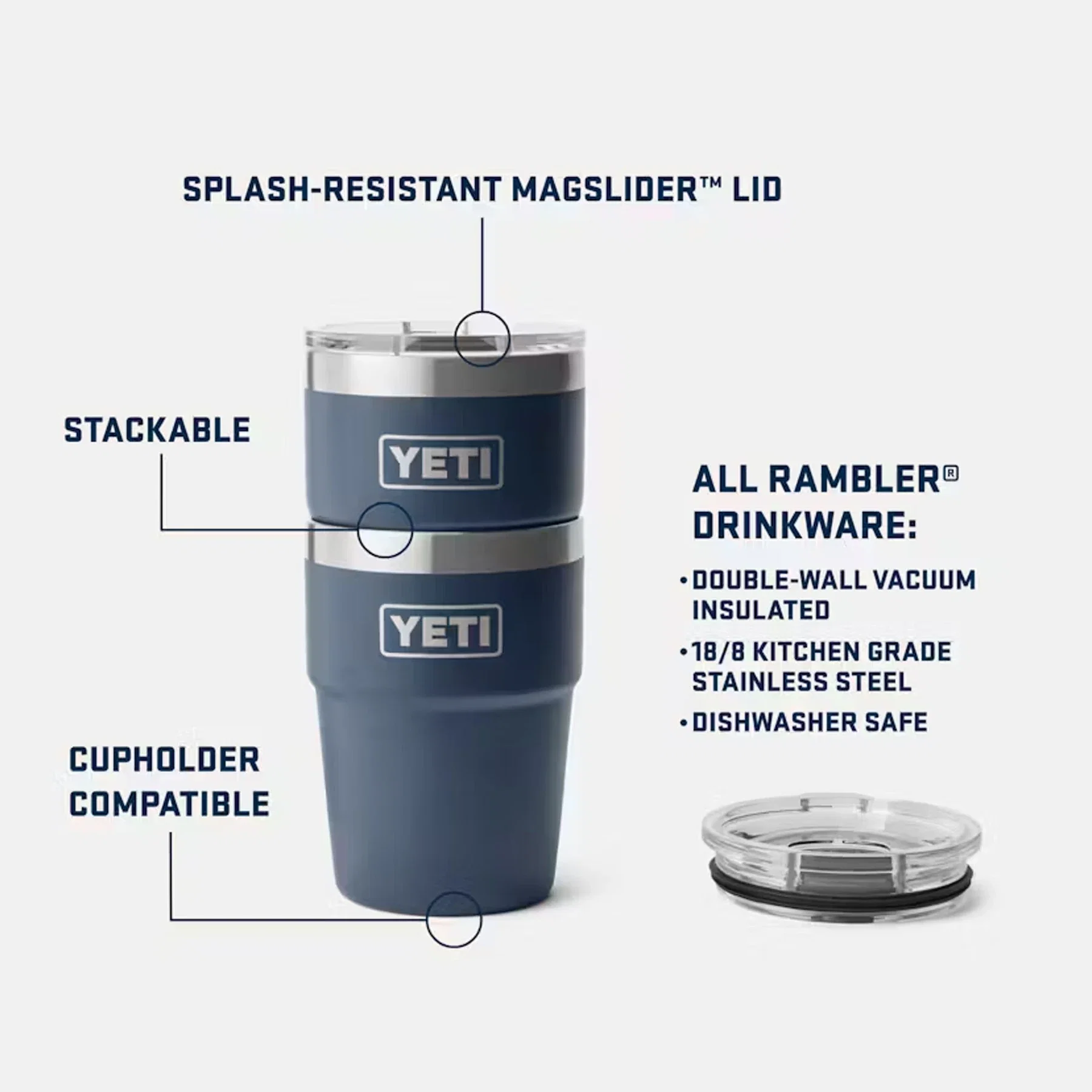 Yeti Rambler 16 Oz Stackable Cup — view 2