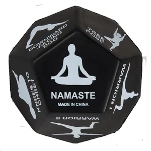 12 Side Yoga Exercise Dice