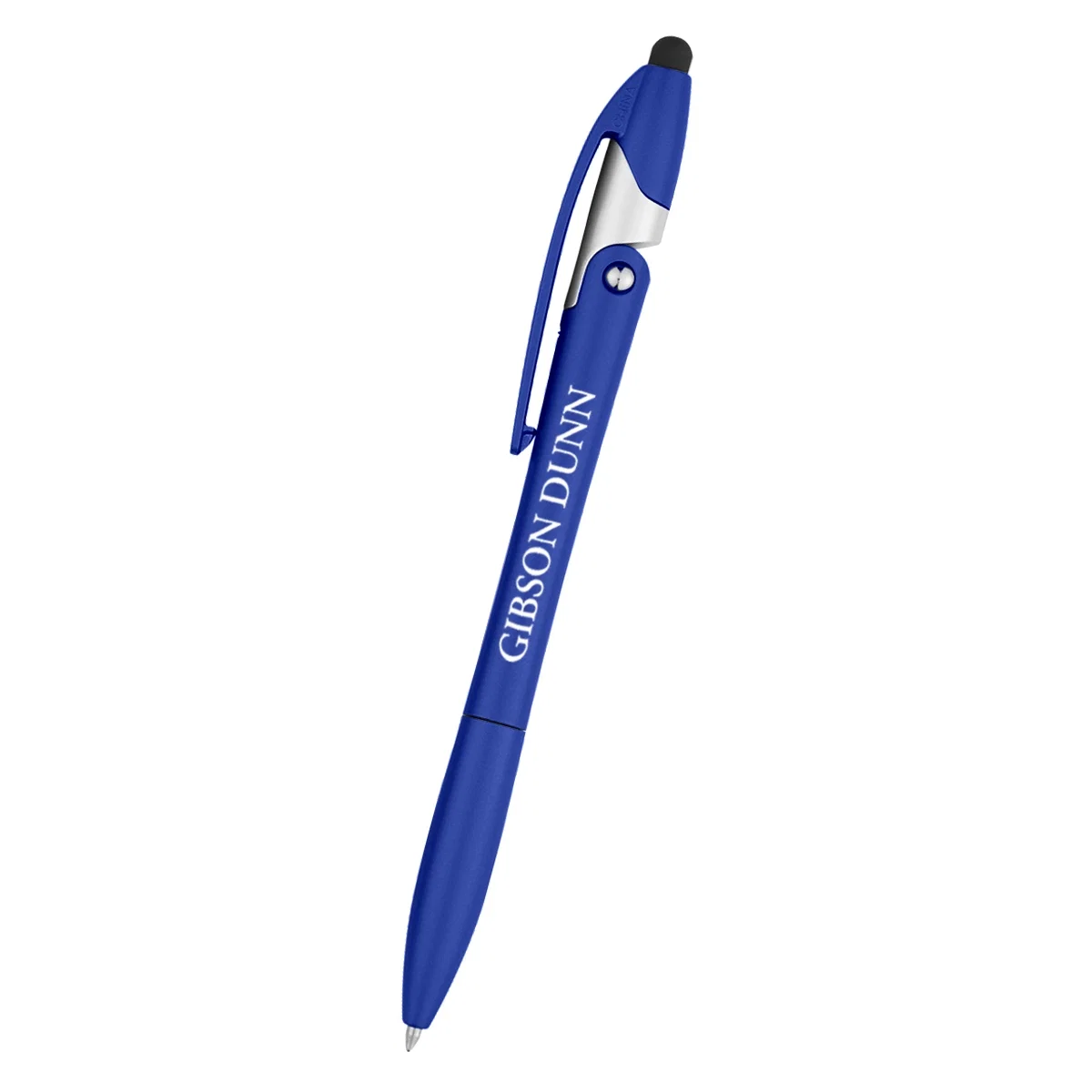 Metallic stylus pen that folds into a phone stand