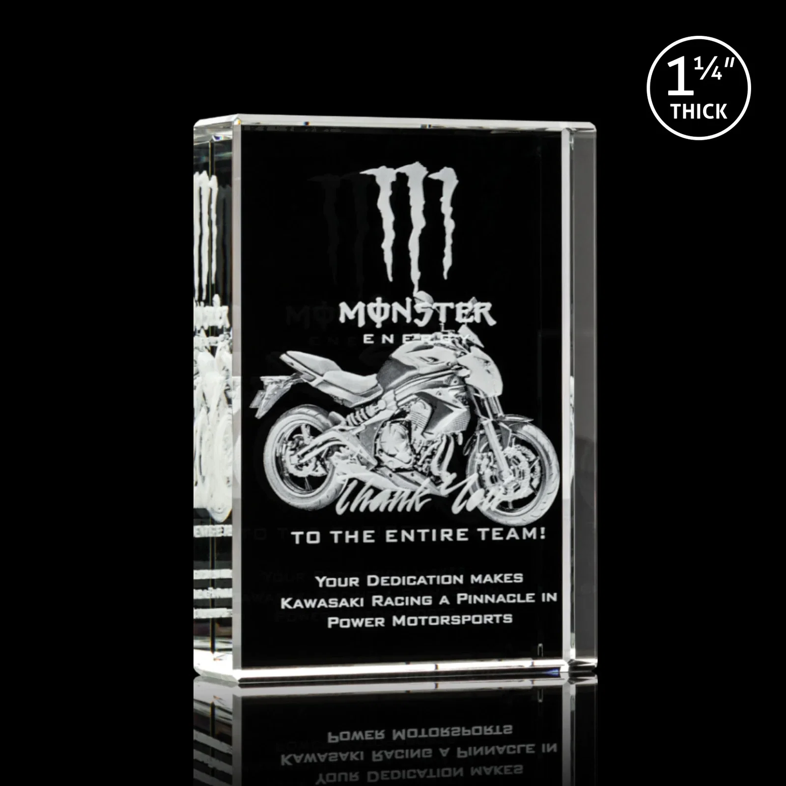 Personalized Extra Thick Freestanding Optical Crystal Rectangle Award, awards for corporate award ceremonies