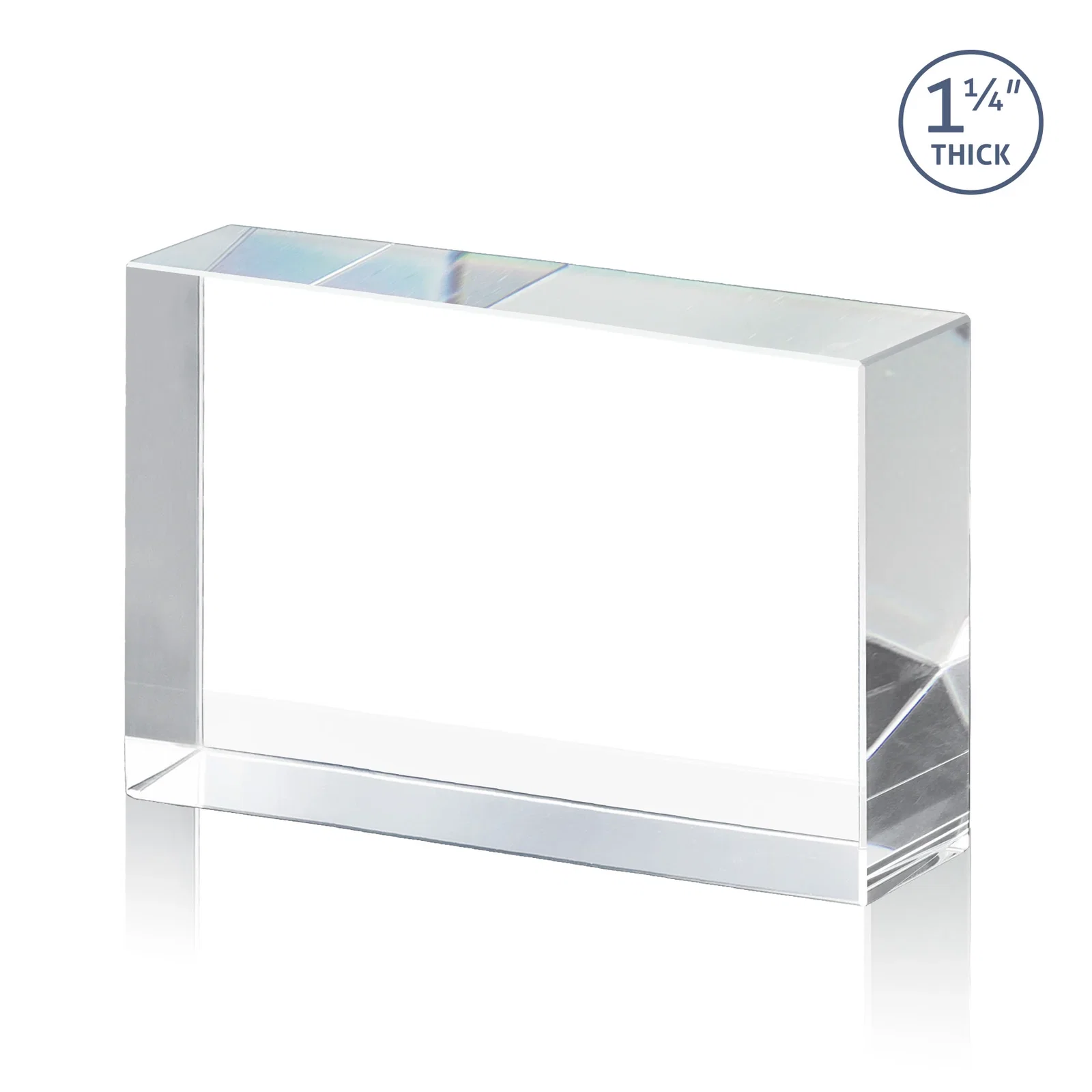 Promotional Extra Thick Freestanding Optical Crystal Rectangle Award, awards for sales achievement awards
