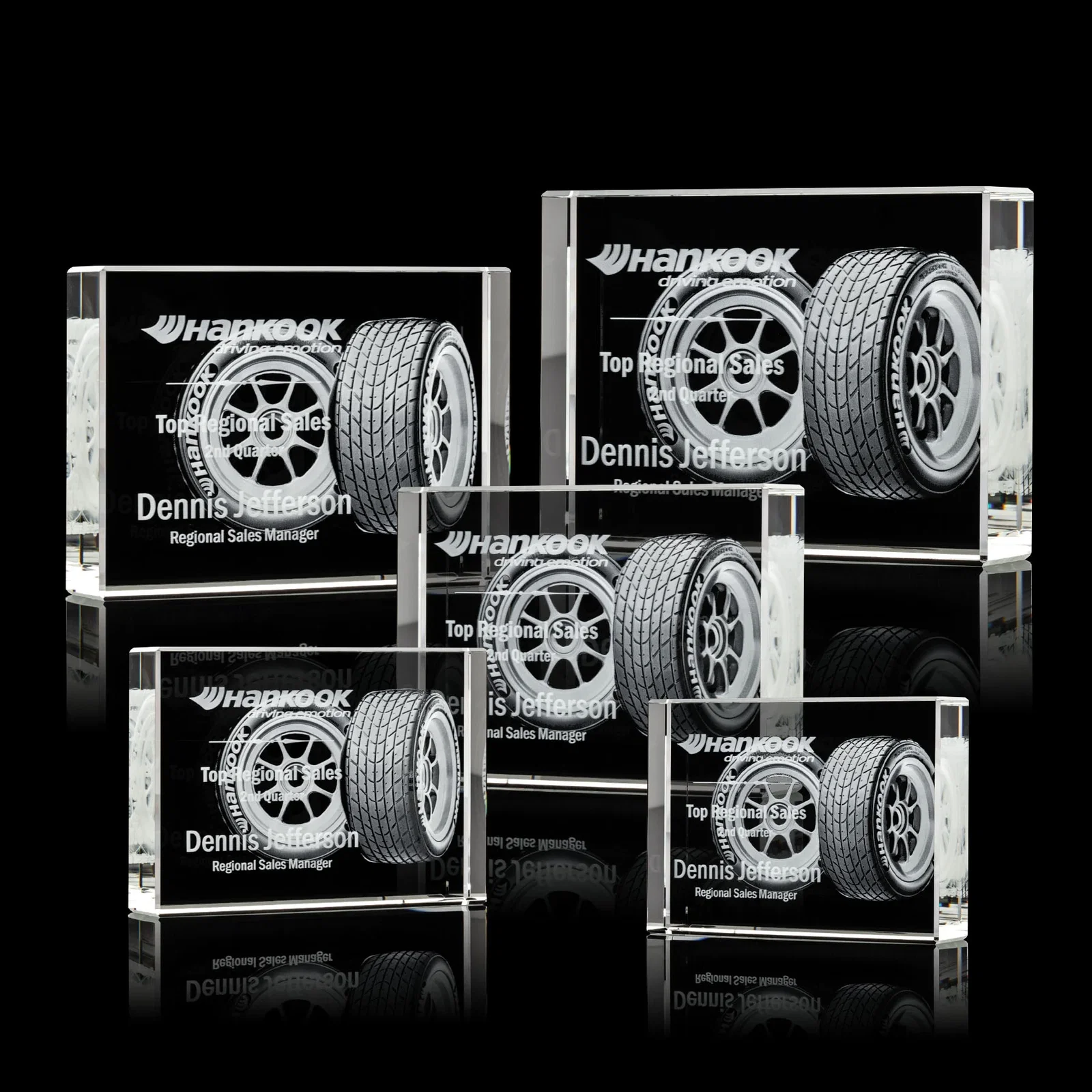 Custom Extra Thick Freestanding Optical Crystal Rectangle Award, awards for safety achievement programs