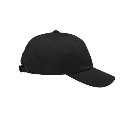 Profile view showing the seams and side eyelets
