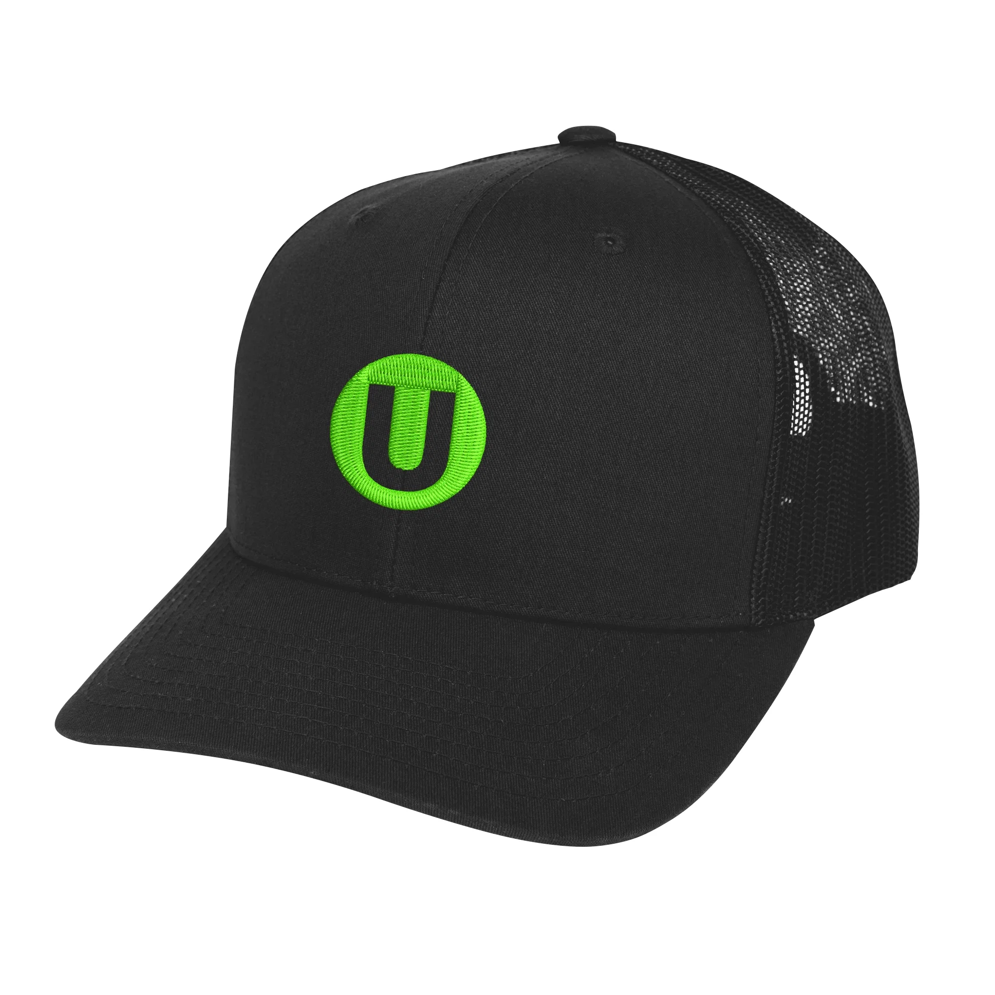 Retro trucker cap displayed front-on with a structured crown