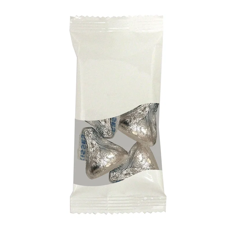 Side view showing the narrow profile of the snack bag