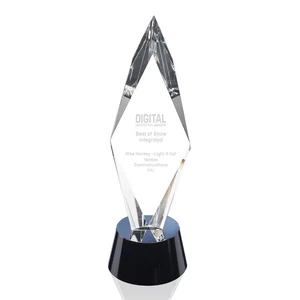 Zenith 13" Custom Optical Crystal Arrowhead Award