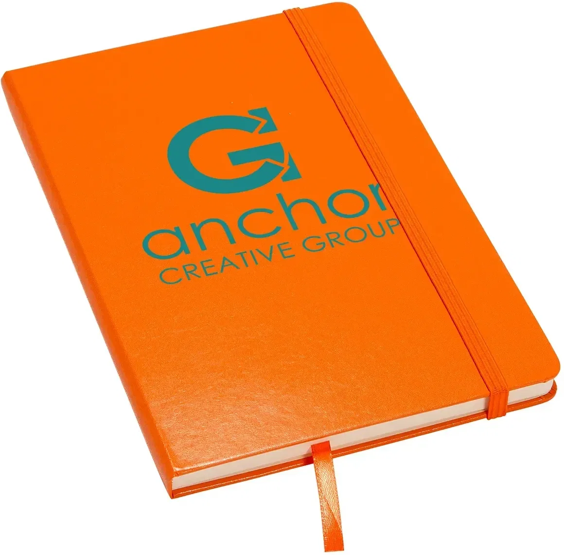 Branded Zenith hardcover journal open flat showing lined interior pages
