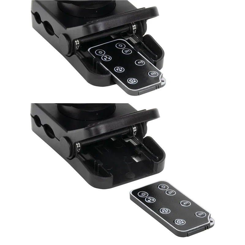 Zephyr Clip Fan with Power Bank, angled side view showing the fan blades
