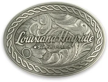 Zinc Die Cast Belt Buckle Antique Silver 3-D Design