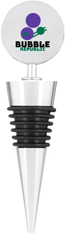 Personalized Zinc Wine Stopper — view 2