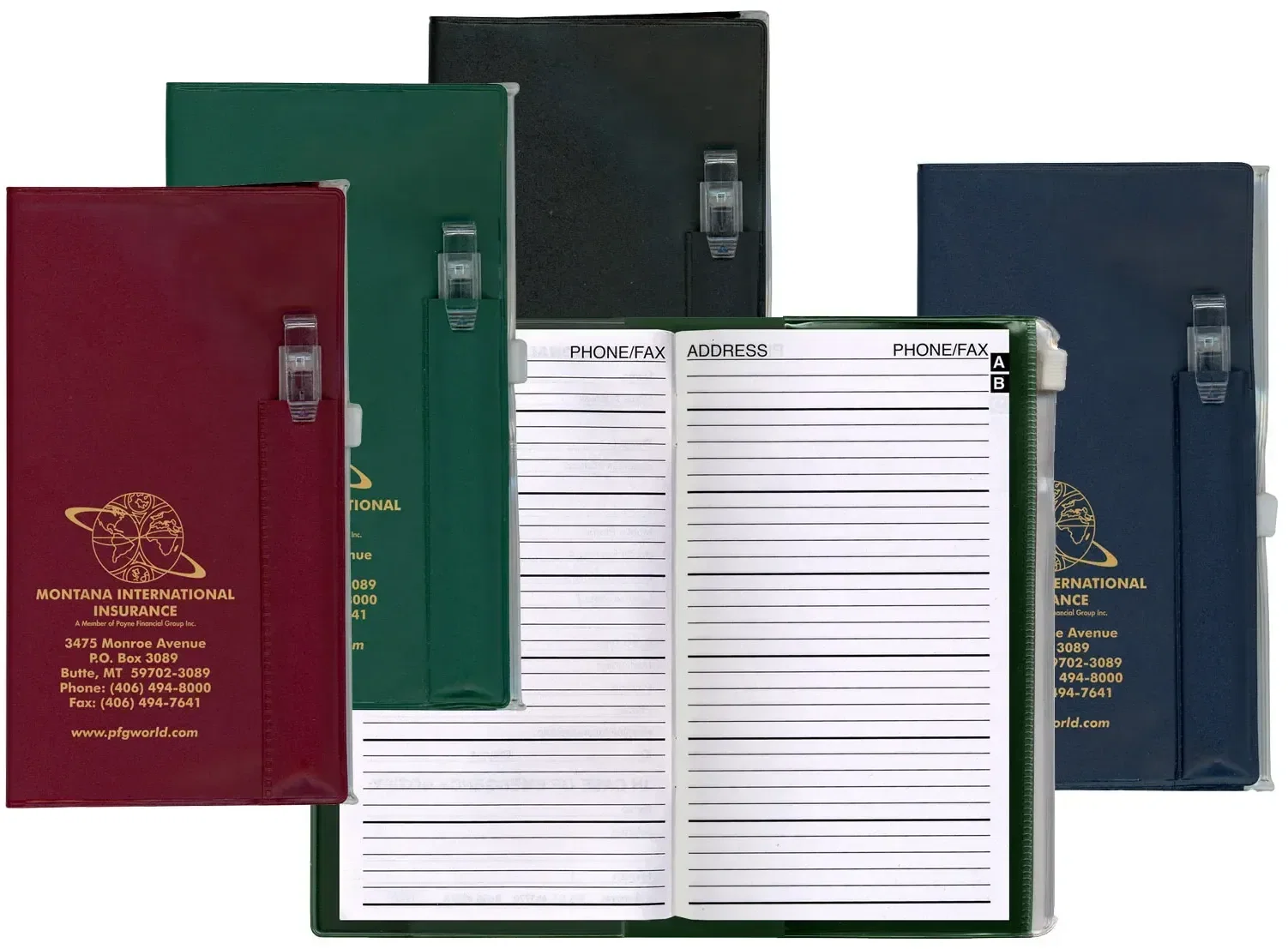 Customized Zip-Back Address Book with Pen & Additional Pocket — view 3