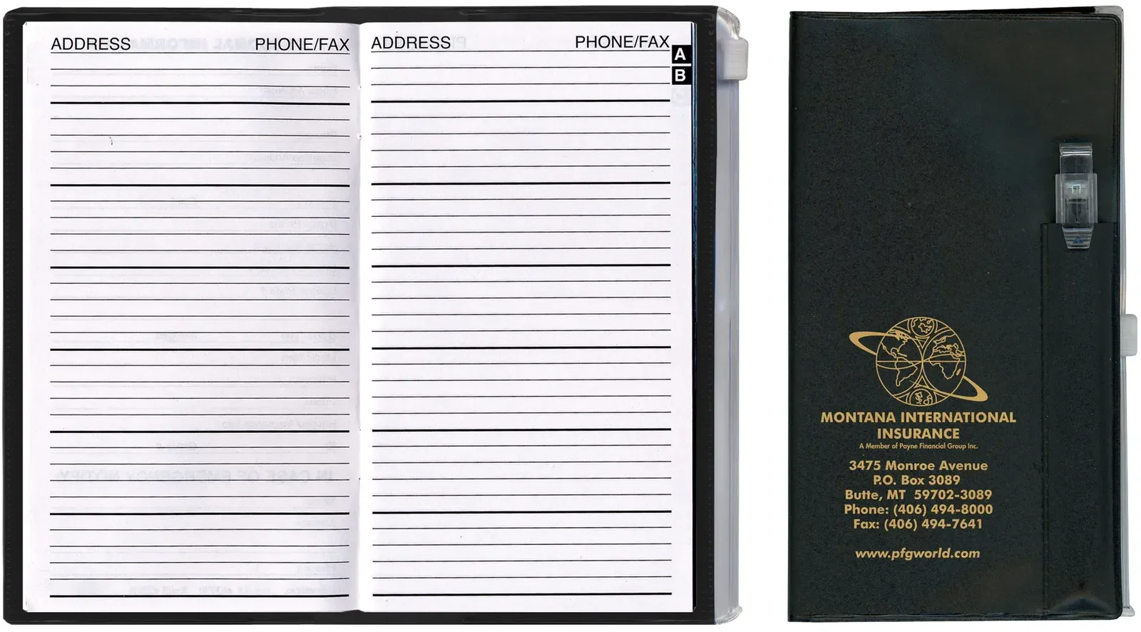Customized Zip-Back Address Book with Pen & Additional Pocket — view 4