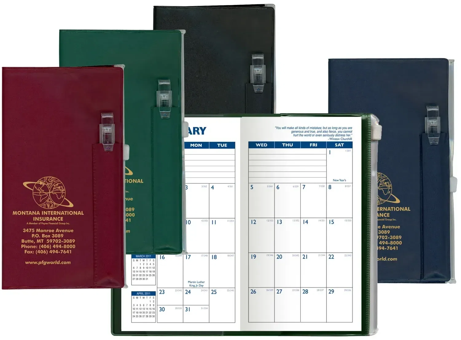 Custom Monthly Pocket Planner with Pen — view 4