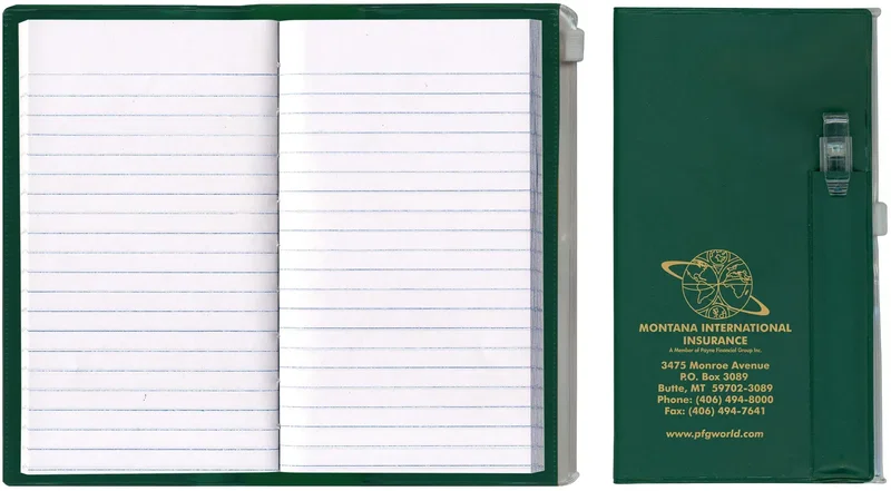Customizable Zip-Back Tally Book with Pen & Additional Pocket — view 2