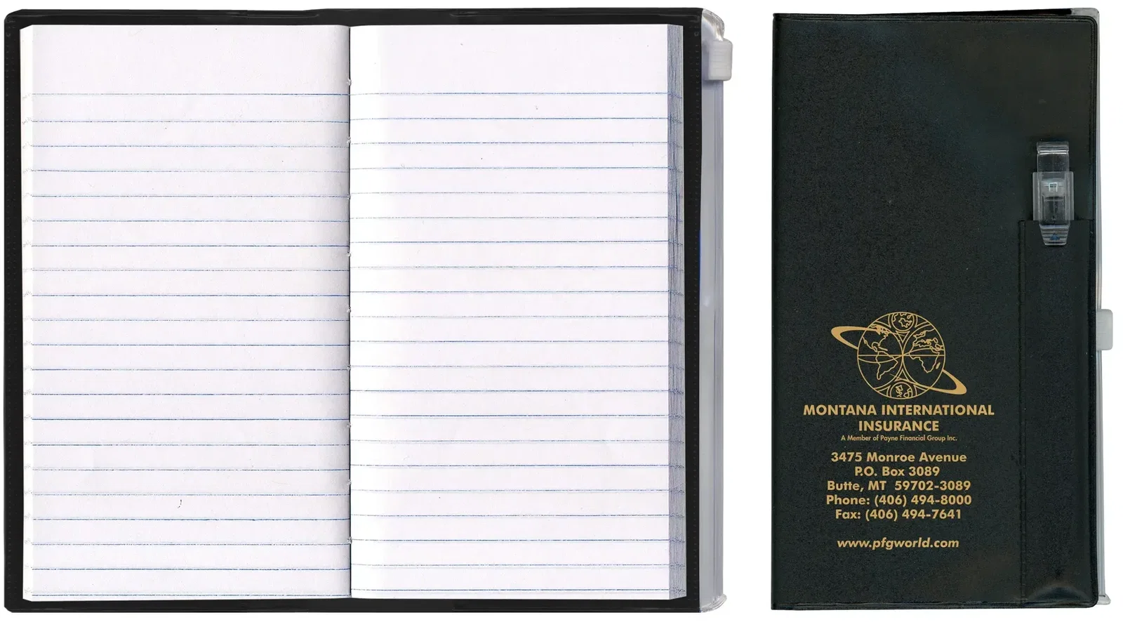 Customizable Zip-Back Tally Book with Pen & Additional Pocket — view 3