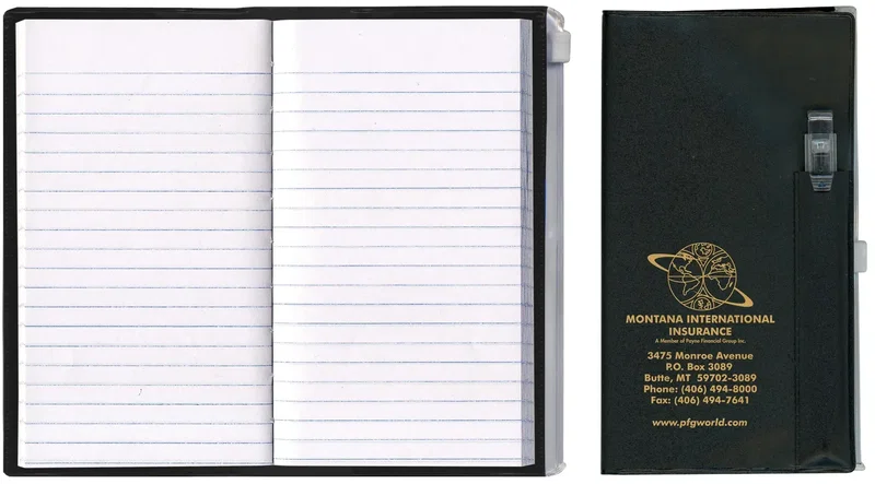 Customizable Zip-Back Tally Book with Pen & Additional Pocket — view 3