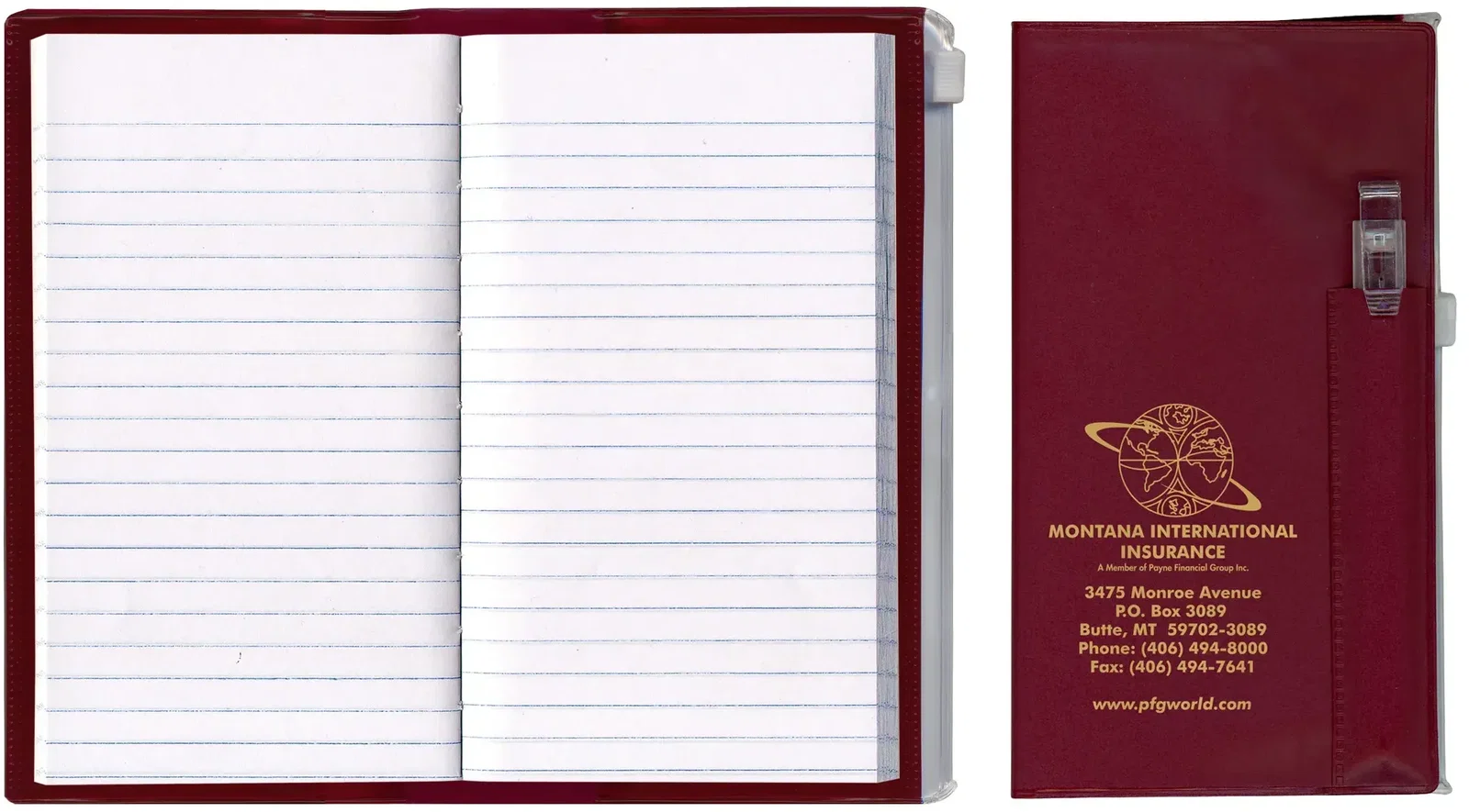 Customizable Zip-Back Tally Book with Pen & Additional Pocket — view 4