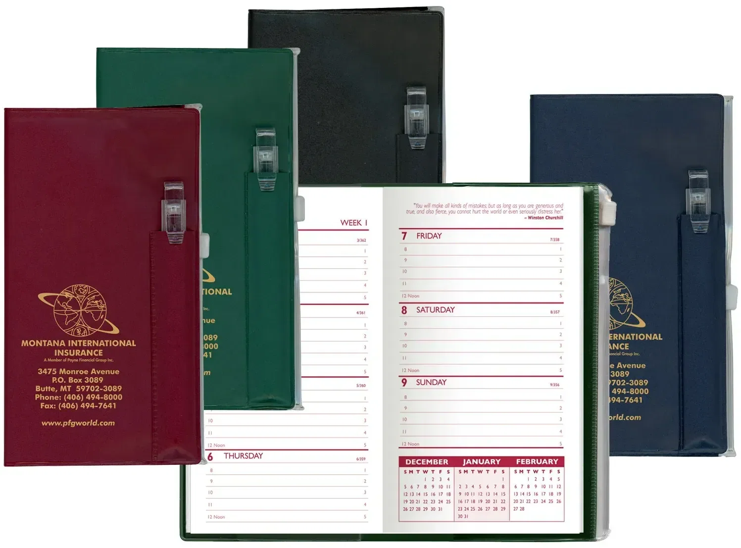 Custom Weekly Pocket Planner with Pen & Additional Pocket — view 4